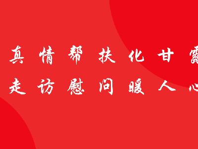 真情帮扶化甘露 走访慰问暖人心