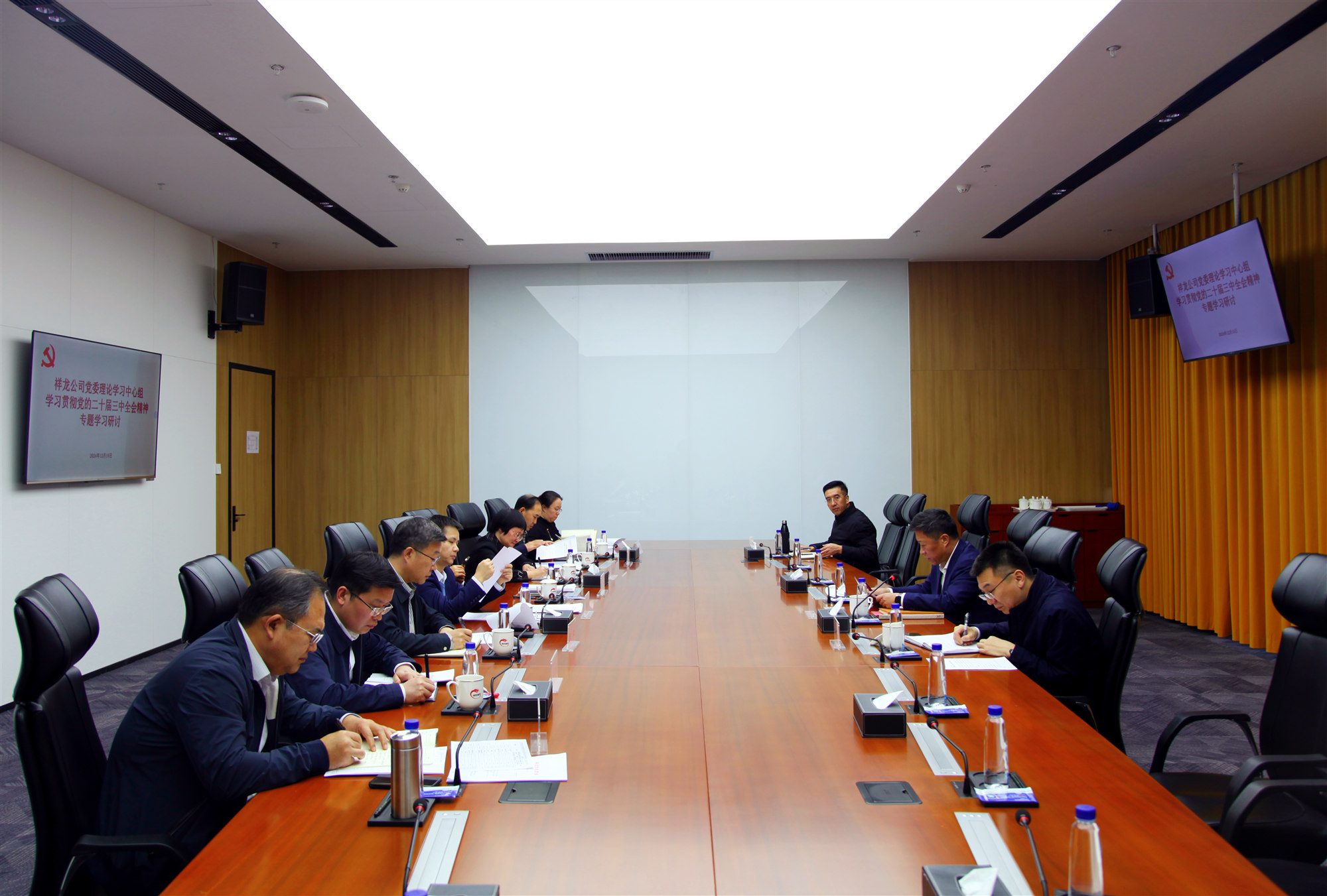 祥龙公司党委理论学习中心组开展学习贯彻党的二十届三中全会精神专题学习研讨